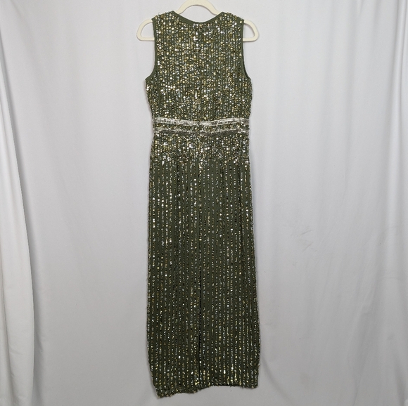 Mac Duggal Sequin High Neck Column Gown - Picture 3 of 16